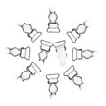 thumbnail image 1 of 10x Jarretières Réglables 20 mm pour Femmes, Bas Cuisse, Clip de Ceinture, Blanc, 1 of 5