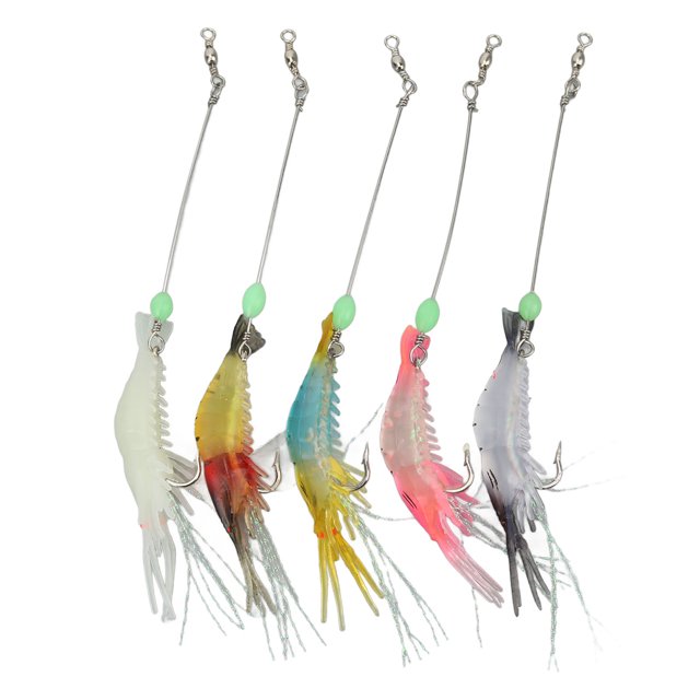 Ensemble d'Appâts de Crevettes de Pêche, 10pcs Ensemble d'Appâts de Crevettes Ensemble de Leurres de Pêche Performance Fiable