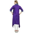 thumbnail image 1 of Bimba Robe Kurta en Rayonne Violette pour Femme avec Foulard, Ourlet Asymétrique, Robe de Designer - 20, 1 of 4