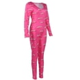 thumbnail image 3 of Womens One Piece Sleepwear Cartoons Print Pajamas Jumpsuit Rompers, 3 of 4