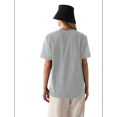 thumbnail image 3 of T-shirts à Manches Courtes Surdimensionnés pour Femmes, Col Rond, Coupe Ample, T-Shirt d'Entraînement, Hauts d'Été Décontractés, Coton, Gris Brouillard Cendré, S, 3 of 8