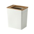 thumbnail image 4 of Bamboo Lid Trash Can Durable Anti Skid Wastebasket ,Garbage Container Bin For Kitchen Indoor Outdoor Small, 4 of 8