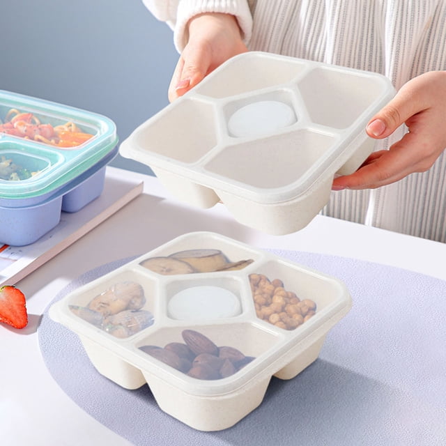 Yhmxh Boîte à Lunch pour Enfants Gadgets de Cuisine Boîte Bento Contenants à Collation avec 5 Compartiments pour Préparation de Repas École Voyage Contenant Lunchable Contenants à Lunch Réutilisables Bentgo Boîte à Lunch
