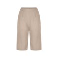 thumbnail image 4 of Wensltd Shorts d'Été à Jambe Grand pour Femmes, Mode, Lin, Fluides, Confortables, 4 of 6