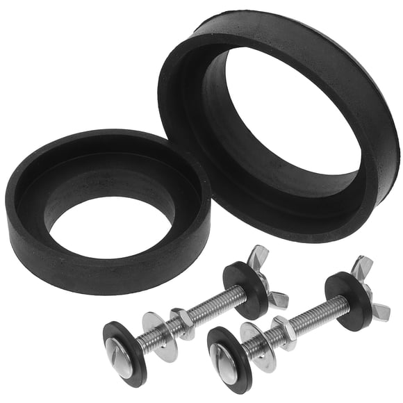 Luxshiny 1Set Toilet Tank to Bowl Gaskets Repair Kit Metal Bolts Toilet Water Tank Accessories