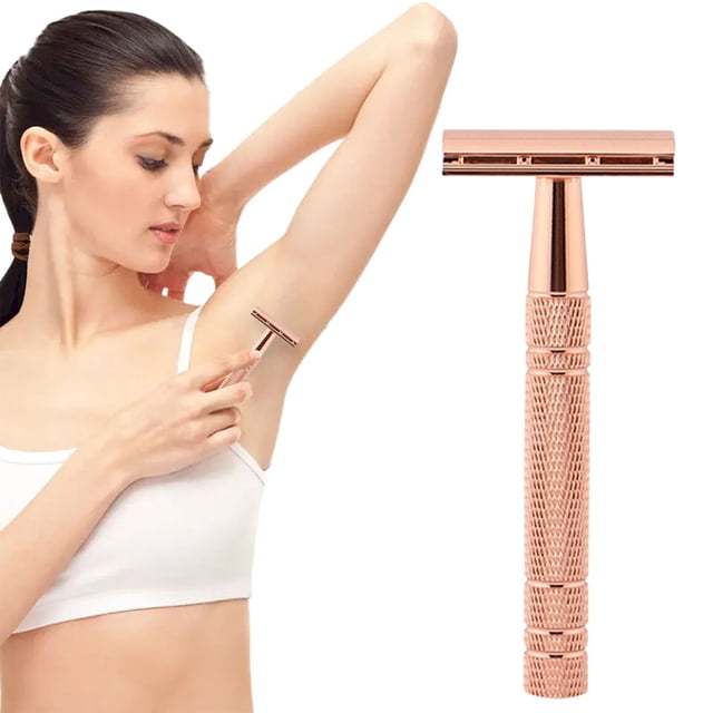 Bradem Rasoir pour Bords de Sécurité Réutilisable - avec 10 Bords Doubles, Sécuritaire pour Hommes et Femmes, Conception Durable