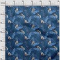 thumbnail image 3 of oneOone Viscose Jersey Medium Blue Fabric Tropical Sewing Craft Projects Fabric Prints By Yard 60 Inch Wide, 3 of 5