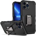 thumbnail image 1 of SuperShield Defender Fitted Hard Shell Ring Holder Stand Case for iPhone 14 Pro Max - Black, 1 of 5