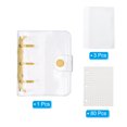 thumbnail image 3 of REGALWOVEN Clear 3 Ring Binder Cover, Notebook Binder Mini Refillable Loose Leaf Folder Planner, Yellow, 3 of 6