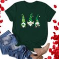 thumbnail image 1 of T-Shirt de la Saint-Patrick pour Femmes Mode Saint-Patrick Imprimé Col Rond Manches Courtes T-Shirt Décontracté Haut T-Shirts de la Saint-Patrick pour Femmes, 1 of 4