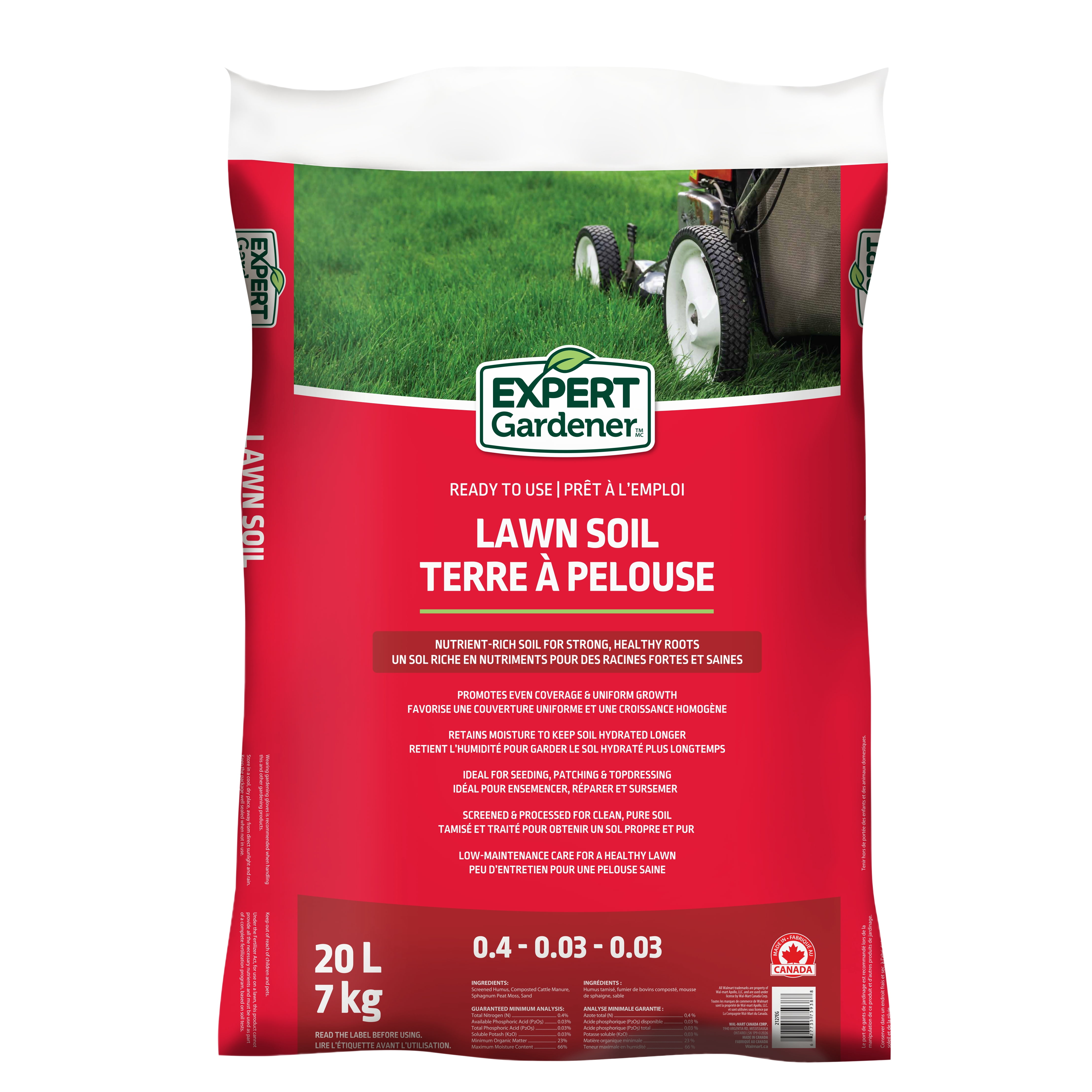 Expert Gardener Terre À Pelouse-20L