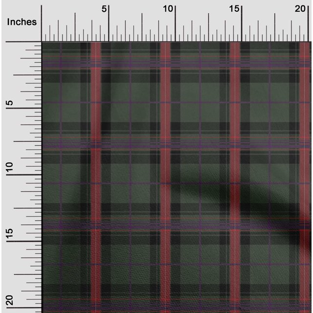 oneOone Cotton Flex Fabric Tartan Check Decor Fabric Printed BTY 40 Inch Wide
