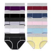 Lovzfmll Women's Underwear, 10-Pack Seamless High Waist Briefs, Plus Size Cotton Butt Lifting Panties, Comfort Underwear with Tummy Control