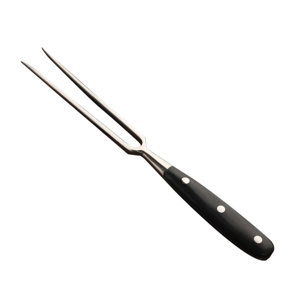 XYAIYT Stainless Steel Barbecue Fork with Redwood Handle Meat Grilling and Cutting Tool Heat Resistant Dishwasher Safe Suit for Family Camping and Outdoor BBQ Cooking