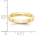 thumbnail image 3 of 10K Yellow Gold 3mm Light Weight Half Round Band Size 9, 3 of 3
