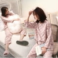 thumbnail image 2 of Ensemble de Pyjama Mignon pour Femmes d'Automne à Pois Mignons à Manches Longues Haut Pantalon Pyjama Rose, 2 of 8