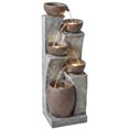 thumbnail image 1 of Outsunny 5-Tier Outdoor Cascading Rock Water Fountain with LED Lights, 1 of 10
