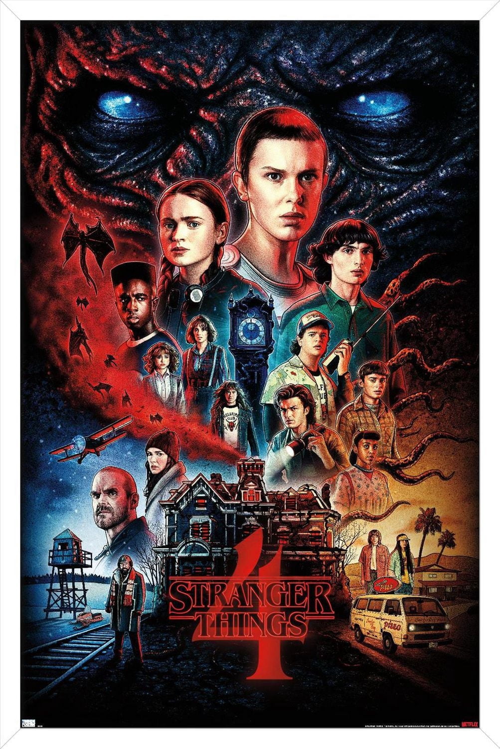 Netflix Stranger Things: Season 4 - One Sheet Wall Poster, 22.375" x 34" Framed