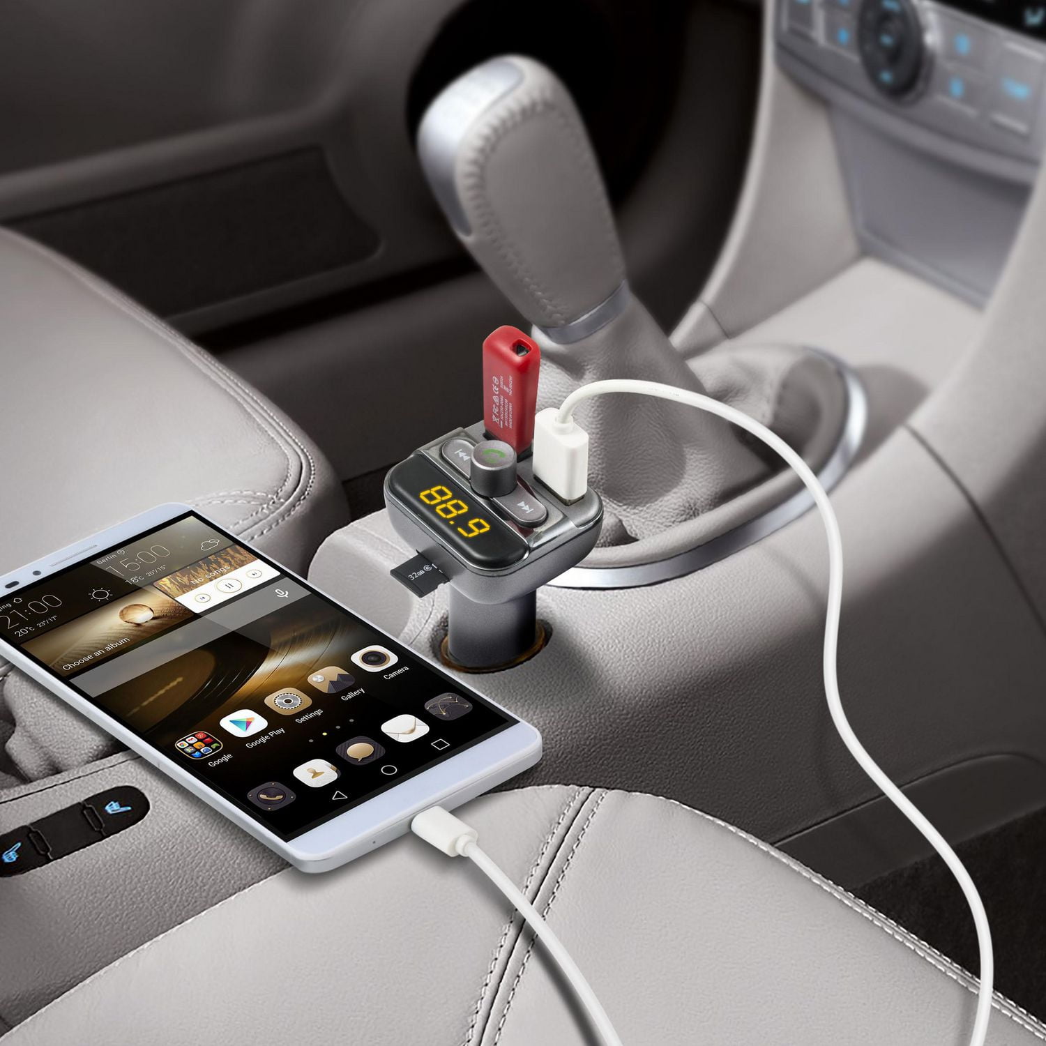 Émetteur Bluetooth Technaxx FMT900BT - Gris