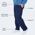 thumbnail image 3 of Hanes Mens Comfort Soft Eco Smart Fleece Sweatpants, 3XL, Navy, 3 of 7