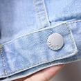 thumbnail image 4 of Lovzfmll Girls' Bow Detail Denim Jacket, Button Front Collared Style, Casual & Designer Look for Little Girls, 5 Years, 4 of 9