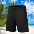 thumbnail image 1 of Sentmoon Mens Shorts Athletic High Waist Loose 2025 Summer Beach Shorts Drawstring Solid Color Quick Dry Running Shorts with Pockets Comfy for Sports Wear Black M, 1 of 5