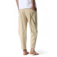 thumbnail image 3 of FcBaudy Full Length Pants Men Solid Color Pockets Rope Fashion Casual Beautiful Pants Men Pants, 3 of 7