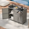 thumbnail image 1 of Outdoor Patio Storage Cabinet, Grey Garden Storage Organizer, 1 of 8
