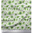 thumbnail image 1 of Soimoi Viscose Chiffon Fabric Leaves & Cosmos Floral Print Sewing Fabric Yard 42 Inch Wide, 1 of 3