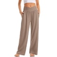 thumbnail image 1 of Yuyuzo Womens Plus Size Yoga Pants Belly Control Straight Leg Slacks Solid Color Basic Lounge Wear Trousers, 1 of 6