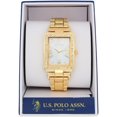 thumbnail image 2 of U.S. Polo Assn. Montre Femme Dorée Rectangle avec Cristaux, 2 of 3
