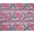 thumbnail image 4 of oneOone Polyester Lycra Fabric Stripe|Leaves & Hen Block Print Fabric By The Yard 56 Inch Wide, 4 of 4