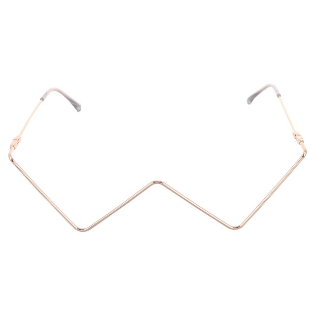 Miangastore Semi-rimless Glasses Lensless Eyeglasses Frame Decorative Glasses Frame