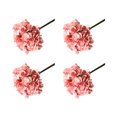 thumbnail image 2 of Wweixi 4pcs Cloth Wedding Artificial Flowers Artificial Artificial Peony Hydrangea Vase Artificial Flower carmine 1Set, 2 of 6