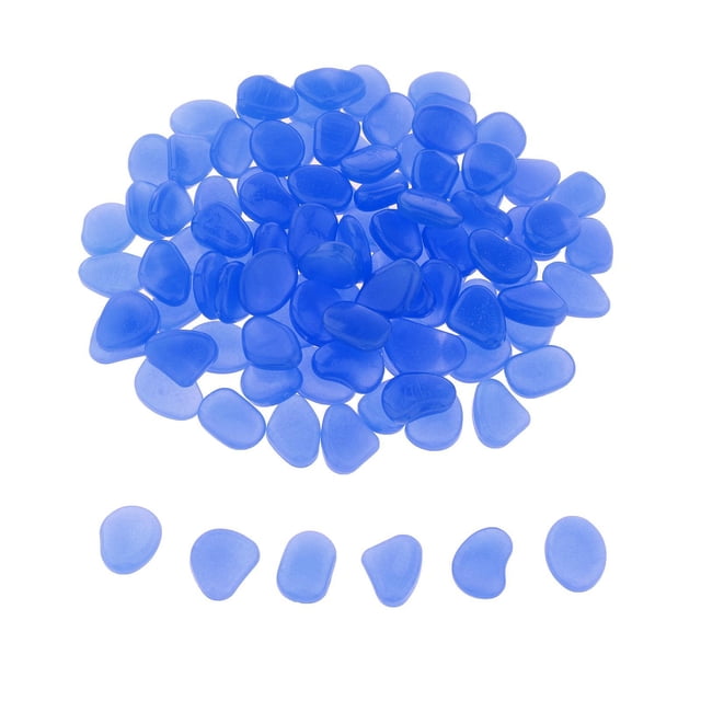DOLITY 100 Pierres de Galets Phosphorescentes Mariage Maison Jardin Allée Réservoir Aquarium Bleu