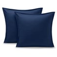 thumbnail image 1 of Bare Home Pillow Sham Set - Premium 1800 Collection - Double Brushed - Euro, Dark Blue, 1 of 7