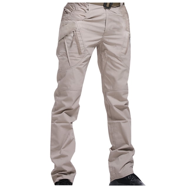 cllios Men's Cargo Pants Plus Size Multi Pockets Pants Outdoor Work Trousers Comfortable Camping Cargo Pants