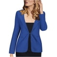 thumbnail image 2 of QIPOPIQ Blazer Confortable pour Femmes, Décontracté, Travail, Bureau, Double Col, Bouton Unique, Liquidation, 2 of 6