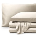 thumbnail image 1 of Bare Home Bamboo Sheet Set - Made from Rayon Fibers - Deep Pockets - 4 Piece - King, Sand, 1 of 7