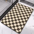 thumbnail image 2 of Premium Soft Microfiber Bath Mat: Checkered, Absorbent, Non-Slip Long Bathroom Runner Rug. Easy Clean Floor Mats for Bathtub Showers, 20x32in, 2 of 5
