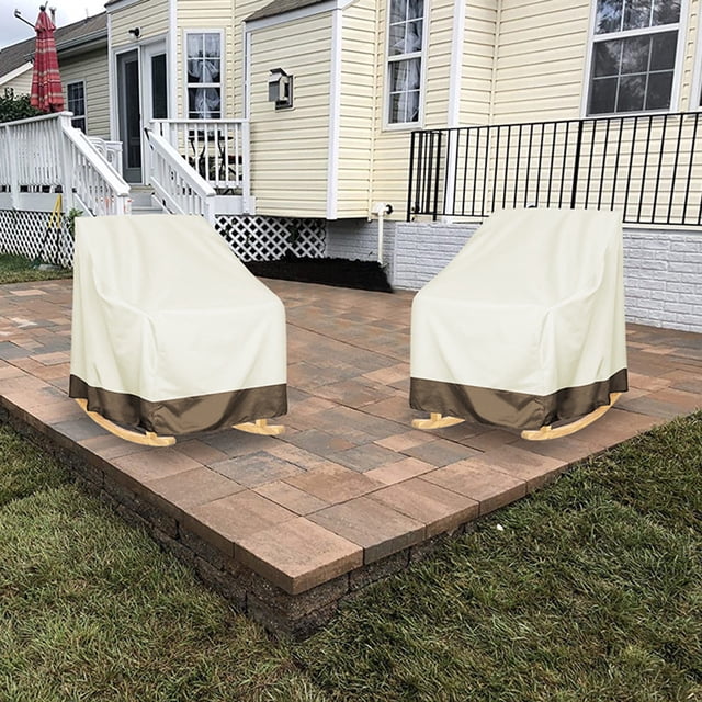 LSLJS Housse Imperméable pour Mobilier de Patio, Housse pour Fauteuil Berçant Simple, Housse de Tabouret de Mobilier de Jardin Anti-Cendres Cover, Rocking Cover