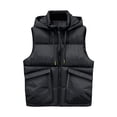 thumbnail image 1 of Men's Solid Color Fashion Zipper with Pockets Sleeveless Vest Top Jacket, 1 of 3