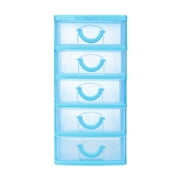 Meitianfacai 5 Layer Drawer Desktop Organizer, Plastic Drawer Storage Container, for Office, School, Stationary, Makeup Organizer, Bathroom, Utility, Desk Organizer, Versatile Storage