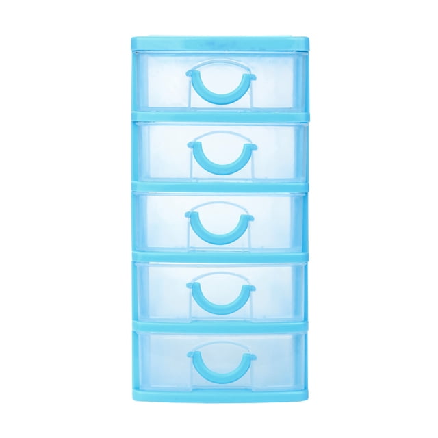 AHMT Storage Bins,Storage Containers, Storage Organizer Bins, Plastic Storage Bin Tote Organizing Container Drawer,for Shelves Drawers Desktop Closet Playroom Classroom Office(D)
