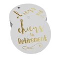 thumbnail image 1 of Inkdotpot Real Gold Foil Cheers To Retirement Tags Favor Hang Paper Tags 50 Pieces, 1 of 1