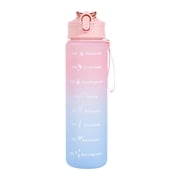 pstuiky Sports Water Bottle 750Ml Large Capacity Leak-Proof Bpa-Free Plastic with Straw & Motivational Time Marker