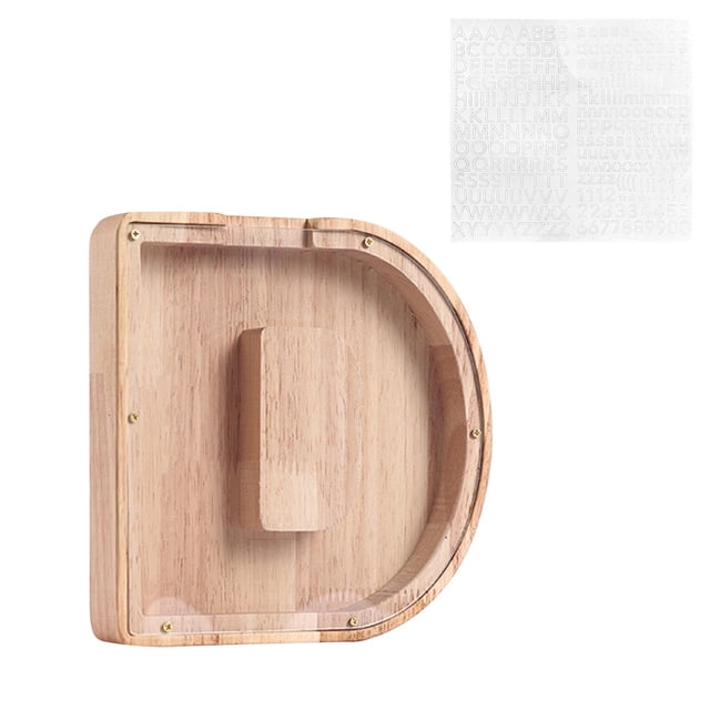 XZNGL Personalized Wooden Name Money Box Wooden Deposit Box Twenty Six English Letters