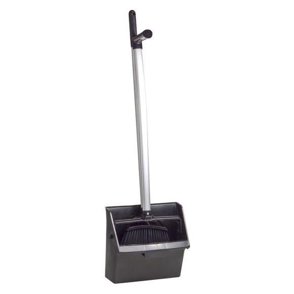Black Lobby Broom and Dust Pan