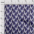 thumbnail image 2 of oneOone Polyester Spandex Royal Blue Fabric Rooster Cock Sewing Material Print Fabric By The Yard 56 Inch Wide-U2, 2 of 4