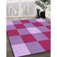 thumbnail image 3 of Ahgly Tapis Rectangulaire Lavable en Machine Intérieur Transitionnel Moyen Violet Rouge Rose, 5 Pieds x 8 Pieds, 3 of 7